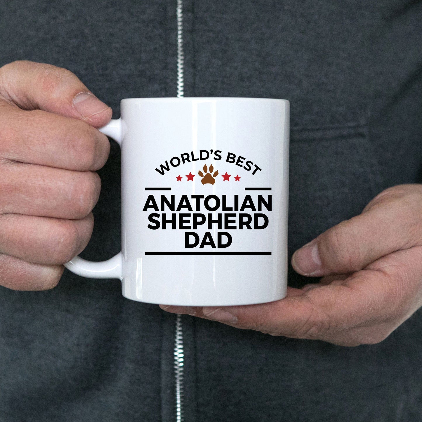 Anatolian Shepherd World's Best Best Dog Dad Ceramic Coffee Mug