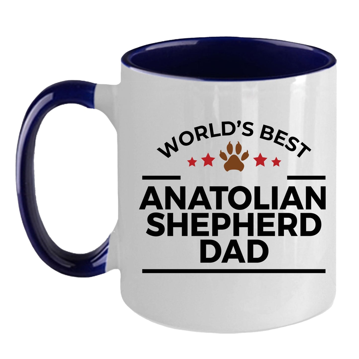 Anatolian Shepherd World's Best Best Dog Dad Ceramic Coffee Mug