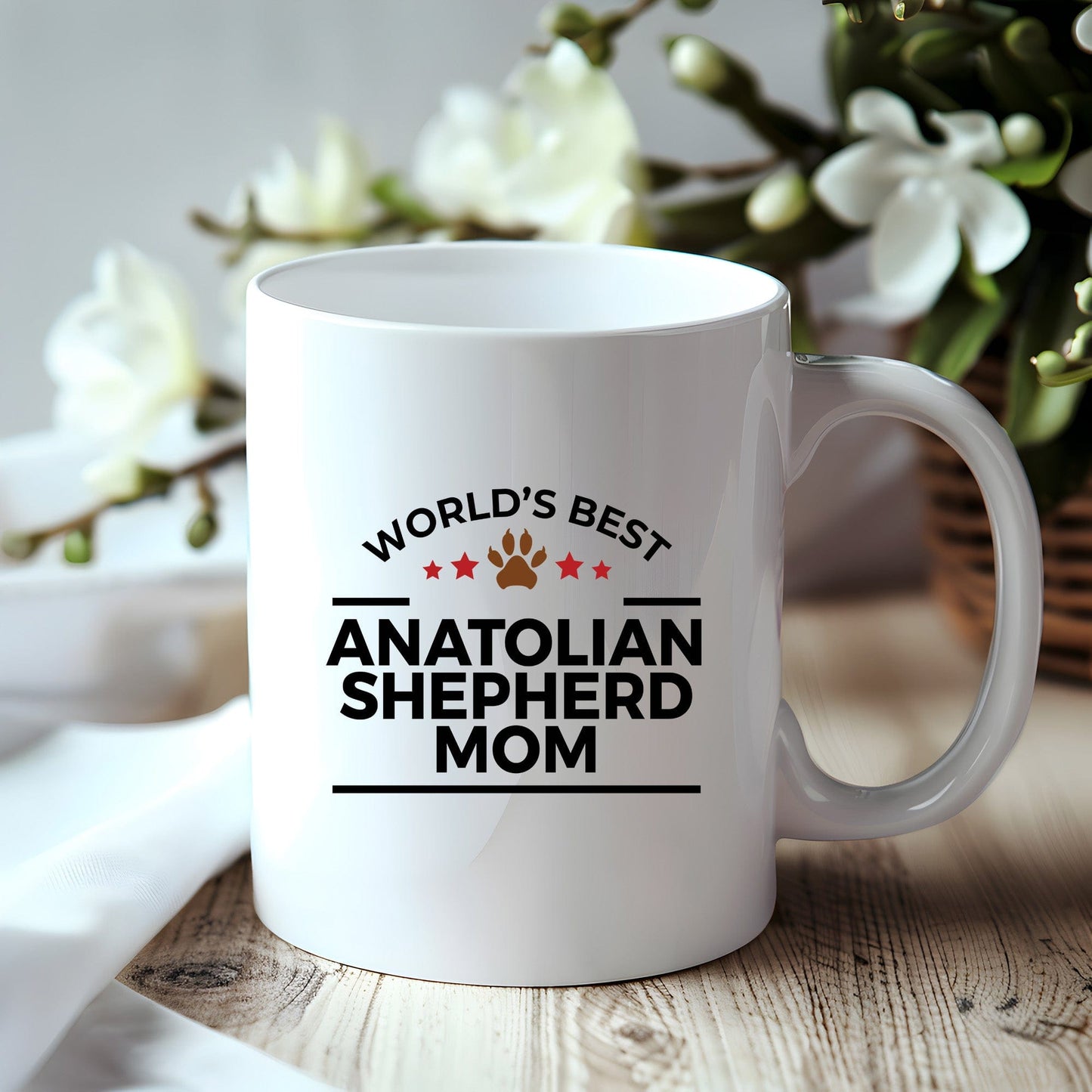 Anatolian Shepherd World's Best Dog Mom Ceramic Coffee Mug
