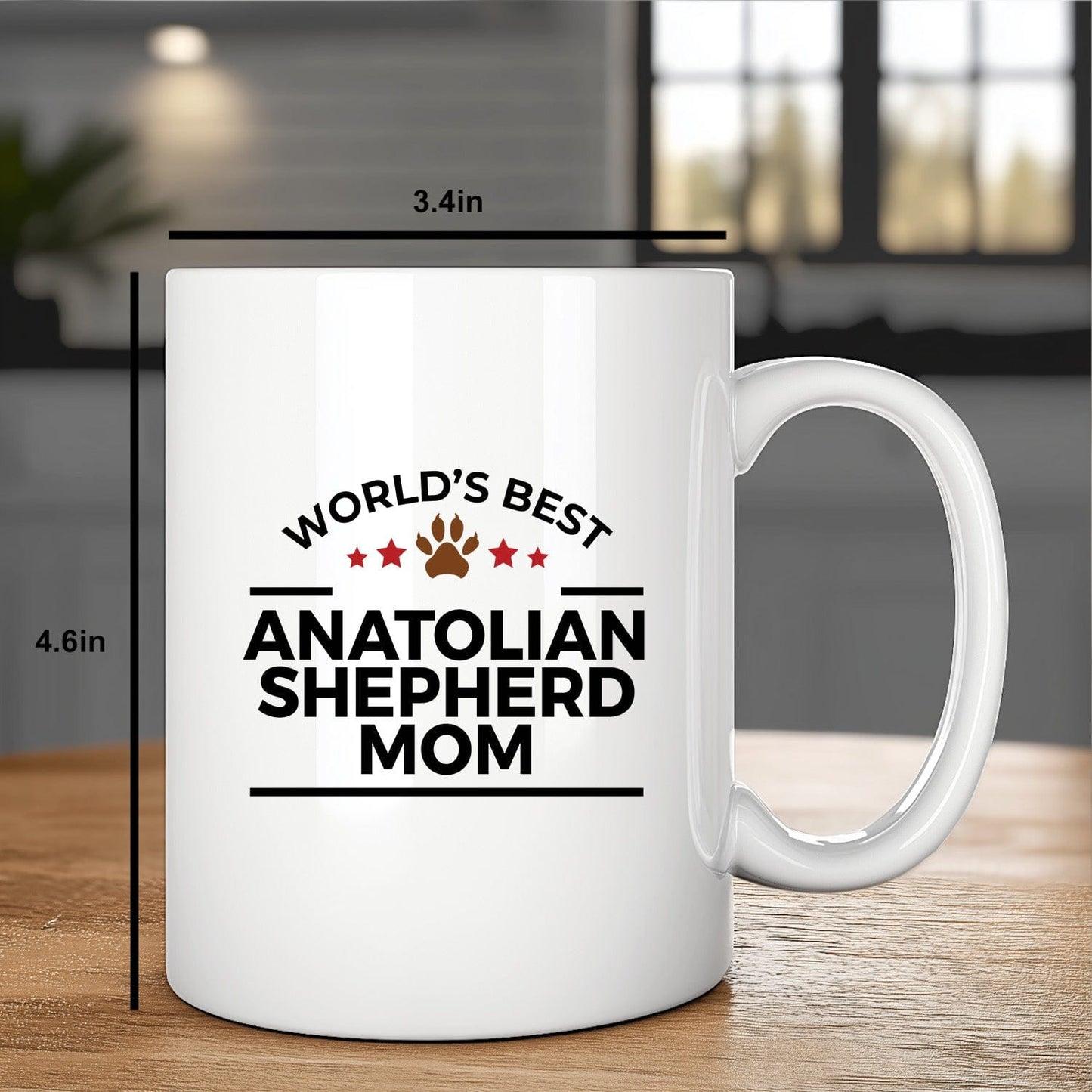 Anatolian Shepherd World's Best Dog Mom Ceramic Coffee Mug