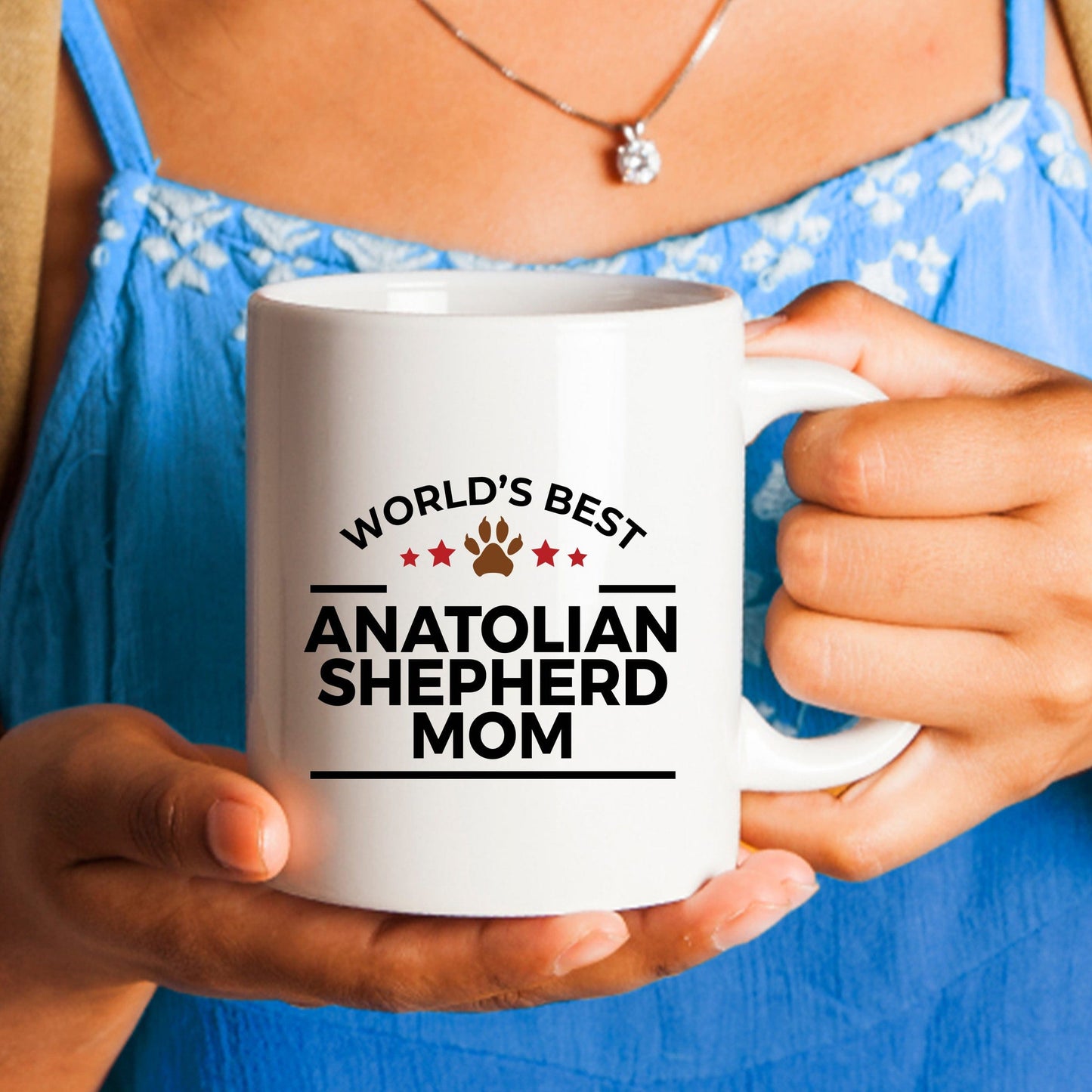 Anatolian Shepherd World's Best Dog Mom Ceramic Coffee Mug