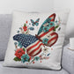 Patriotic USA Flag Butterfly Throw Pillow Home Decor