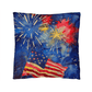Fireworks Flag and Freedom Patriotic Indoor-Outdoor Home Decor Pillow