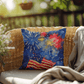 Fireworks Flag and Freedom Patriotic Indoor-Outdoor Home Decor Pillow