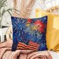 Fireworks Flag and Freedom Patriotic Indoor-Outdoor Home Decor Pillow