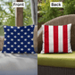 American Flag Stars and Stripes Patriotic Indoor-Outdoor Pillow
