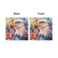 Patriotic Eagle with American Flag Pillow Cover