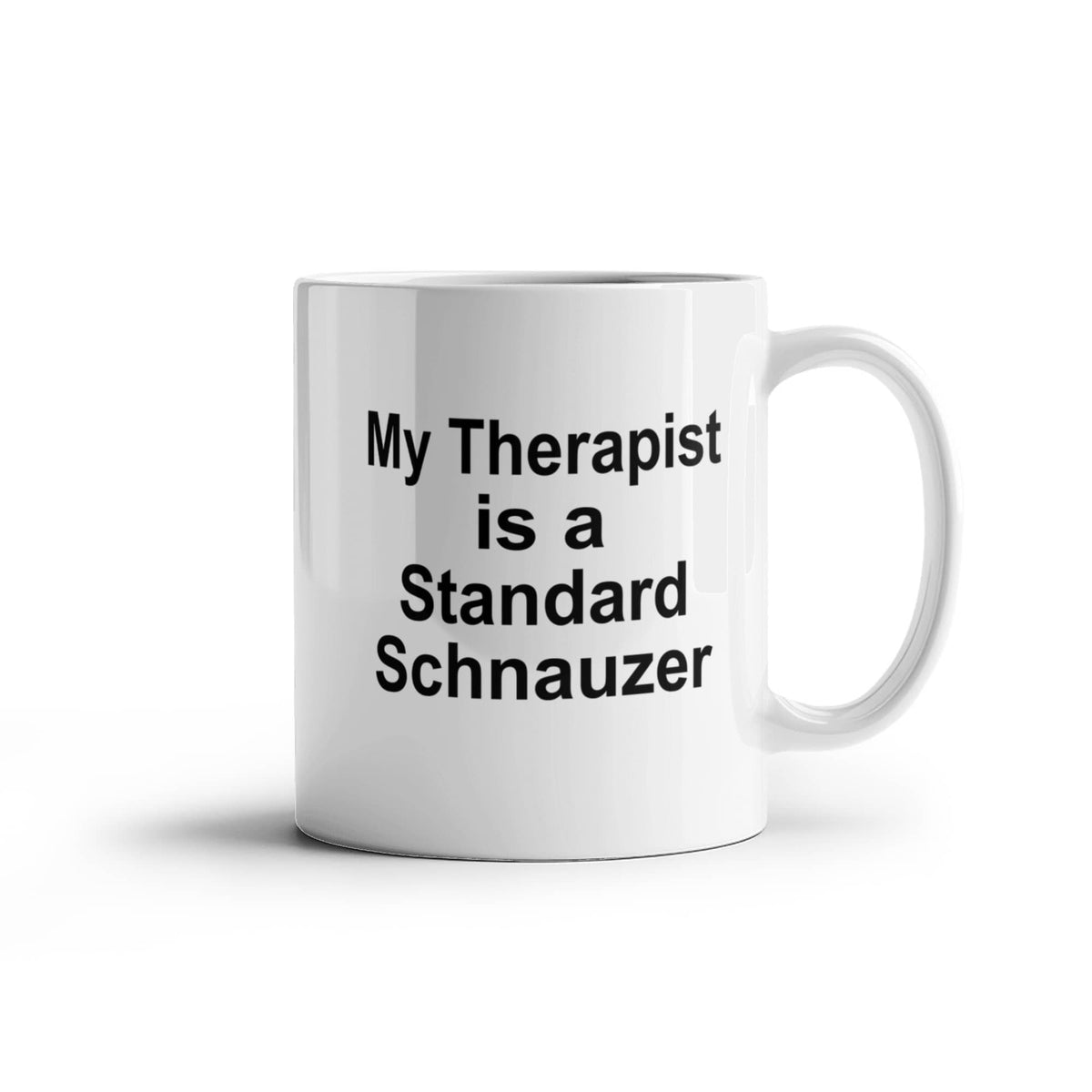 Standard Schnauzer Dog Owner Lover Funny Gift Therapist White Ceramic Coffee Mug