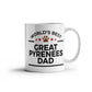 World's Best Great Pyrenees Dad White Ceramic Coffee Mug – Funny Great Pyrenees Dog Dad Gift Mug
