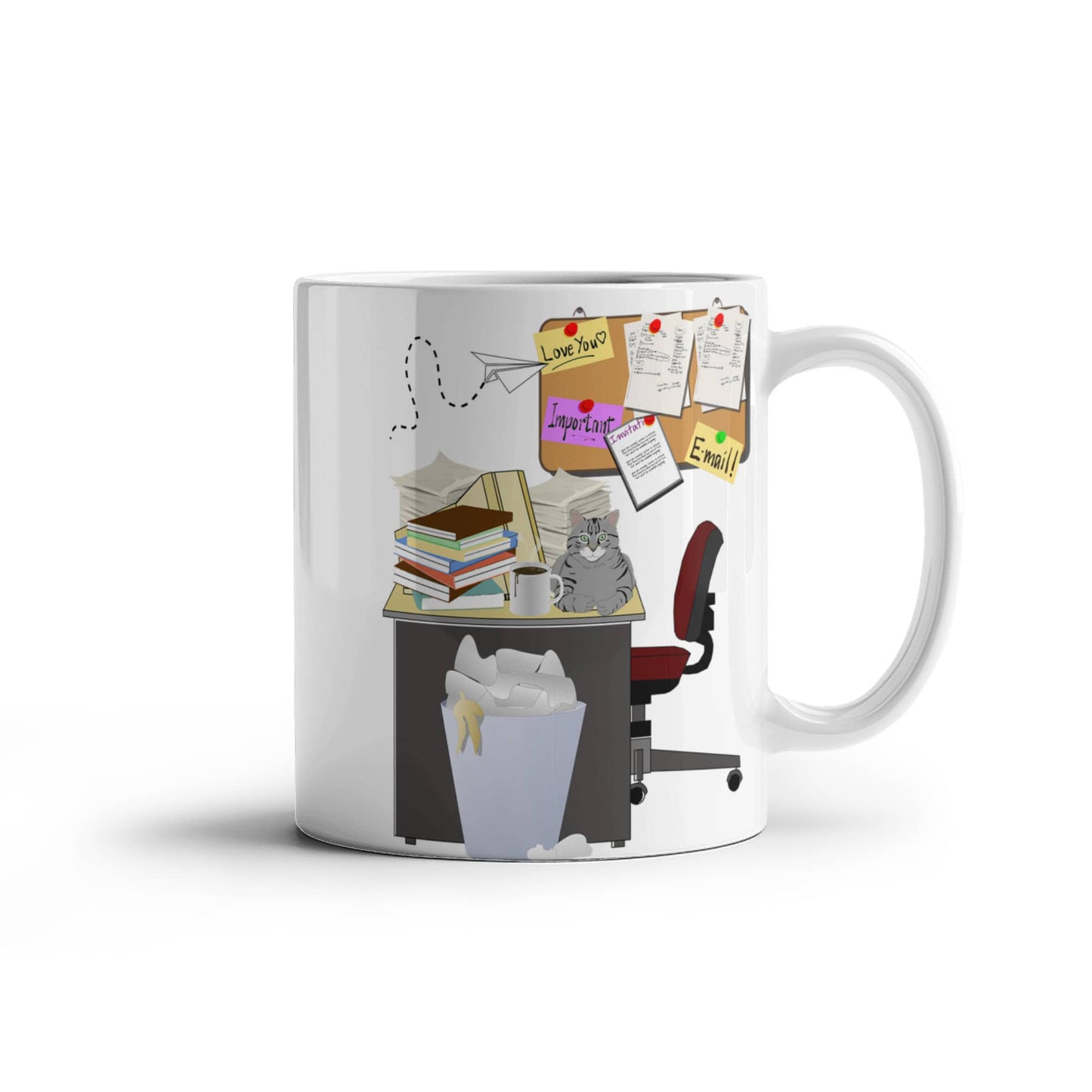 Cluttered Desk Is a Sign of Genius Mug – Funny Office Coffee Mug – 11oz 15oz White Ceramic Mug  Gift for Coworker Boss