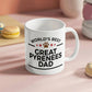 World's Best Great Pyrenees Dad White Ceramic Coffee Mug – Funny Great Pyrenees Dog Dad Gift Mug