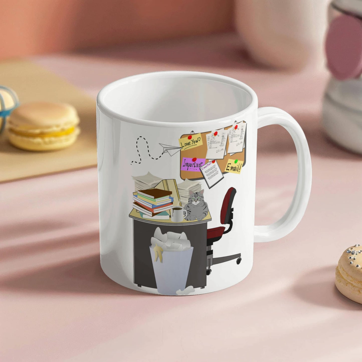 Cluttered Desk Is a Sign of Genius Mug – Funny Office Coffee Mug – 11oz 15oz White Ceramic Mug  Gift for Coworker Boss