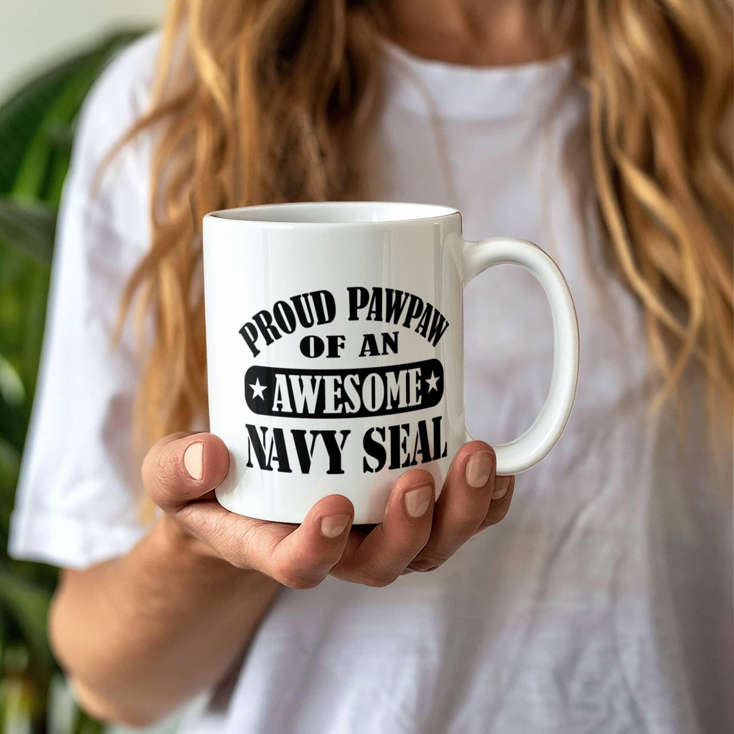 Proud PawPaw of a Navy Seal Ceramic Coffee Mug