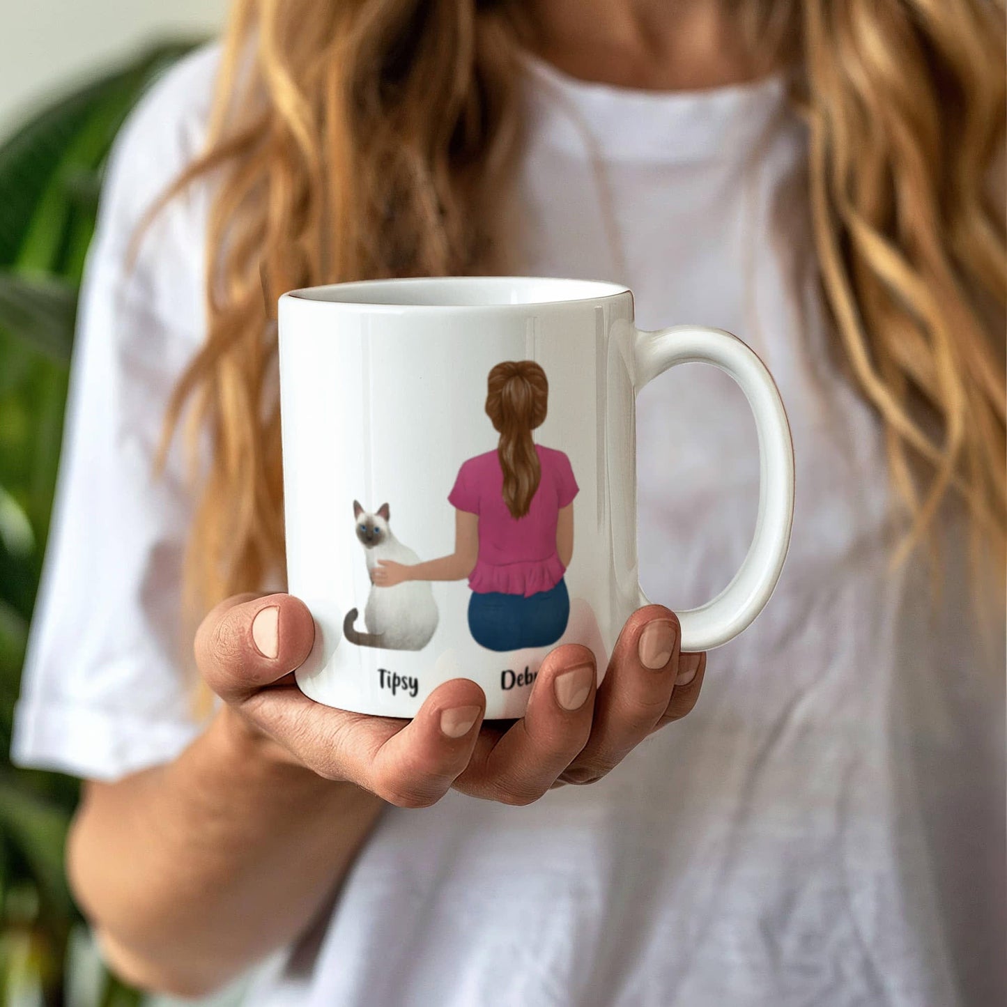 Personalized Cat Mom Ceramic Mug  - All I Need is my Kitty and Coffee