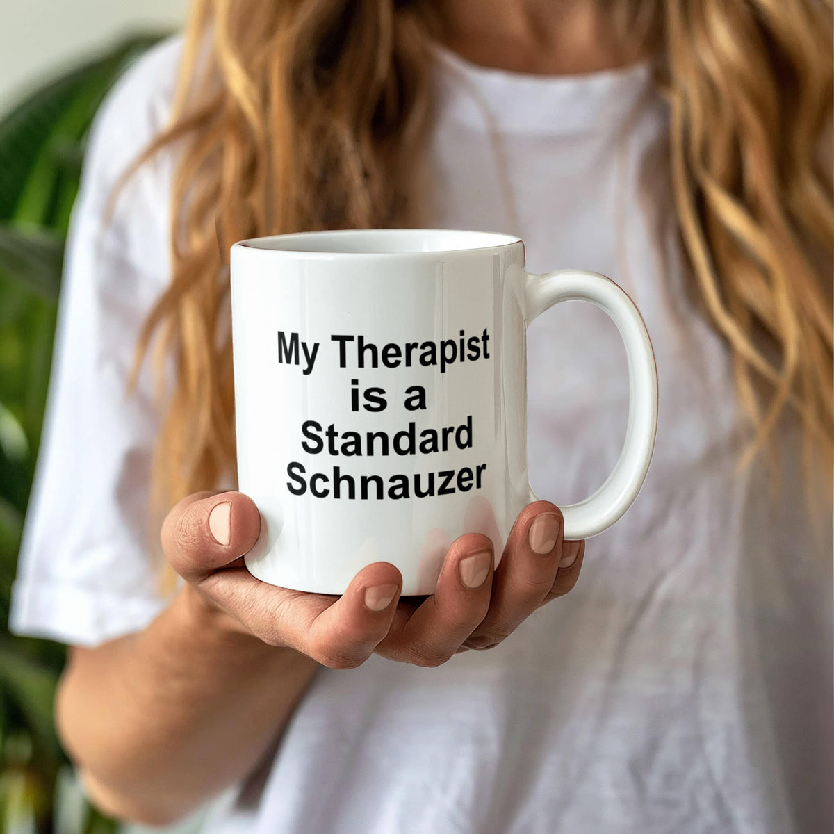 Standard Schnauzer Dog Owner Lover Funny Gift Therapist White Ceramic Coffee Mug