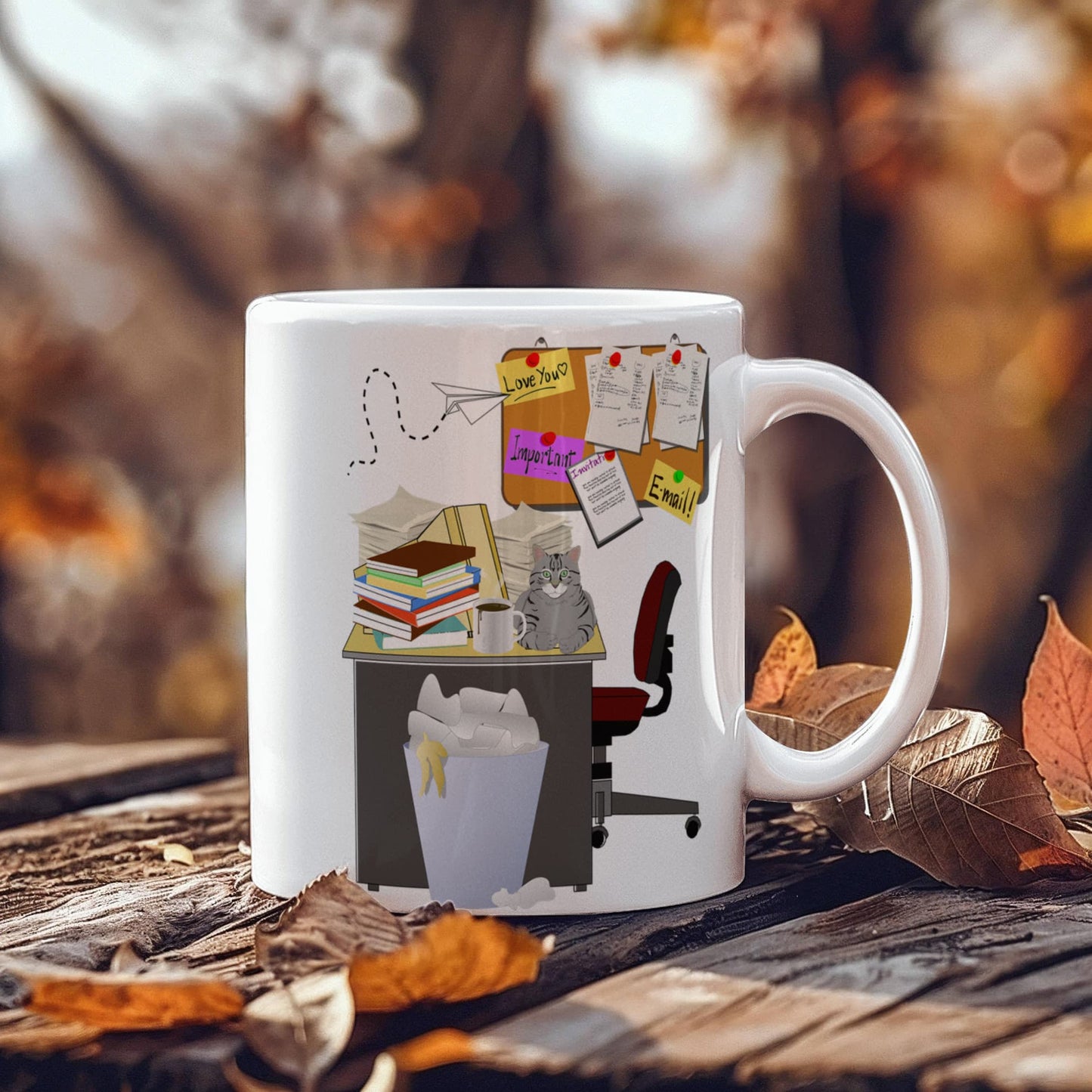 Cluttered Desk Is a Sign of Genius Mug – Funny Office Coffee Mug – 11oz 15oz White Ceramic Mug  Gift for Coworker Boss