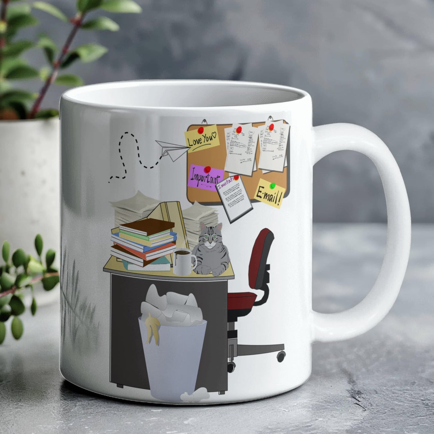 Cluttered Desk Is a Sign of Genius Mug – Funny Office Coffee Mug – 11oz 15oz White Ceramic Mug  Gift for Coworker Boss