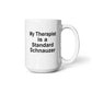 Standard Schnauzer Dog Owner Lover Funny Gift Therapist White Ceramic Coffee Mug