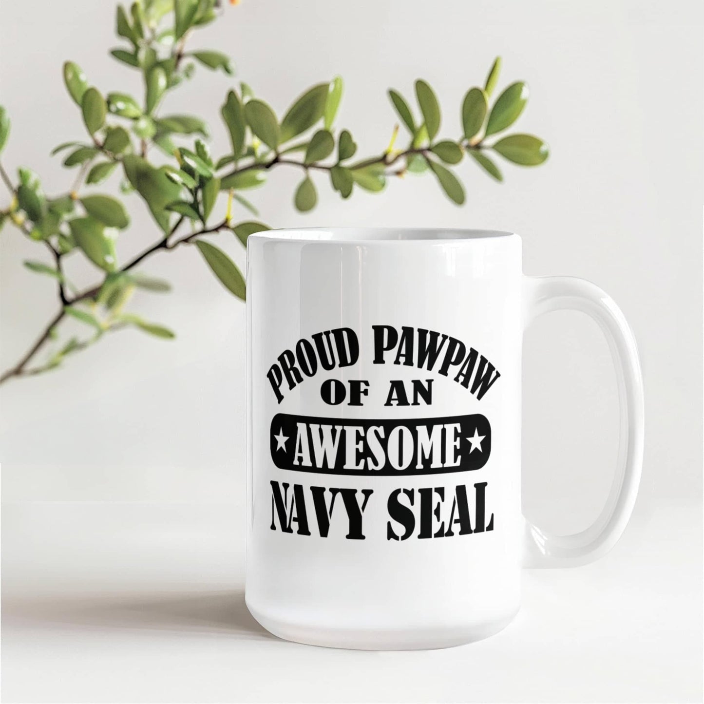 Proud PawPaw of a Navy Seal Ceramic Coffee Mug