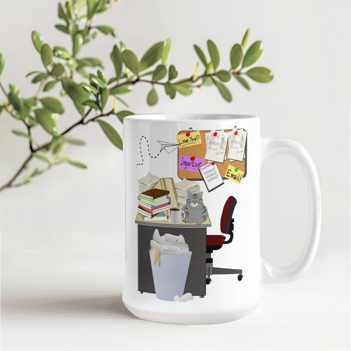 Cluttered Desk Is a Sign of Genius Mug – Funny Office Coffee Mug – 11oz 15oz White Ceramic Mug  Gift for Coworker Boss