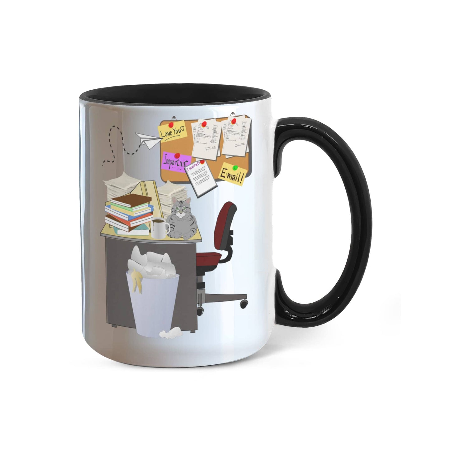 Cluttered Desk Is a Sign of Genius Mug – Funny Office Coffee Mug – 11oz 15oz  Two Tone Ceramic Mug Gift for Coworker Boss