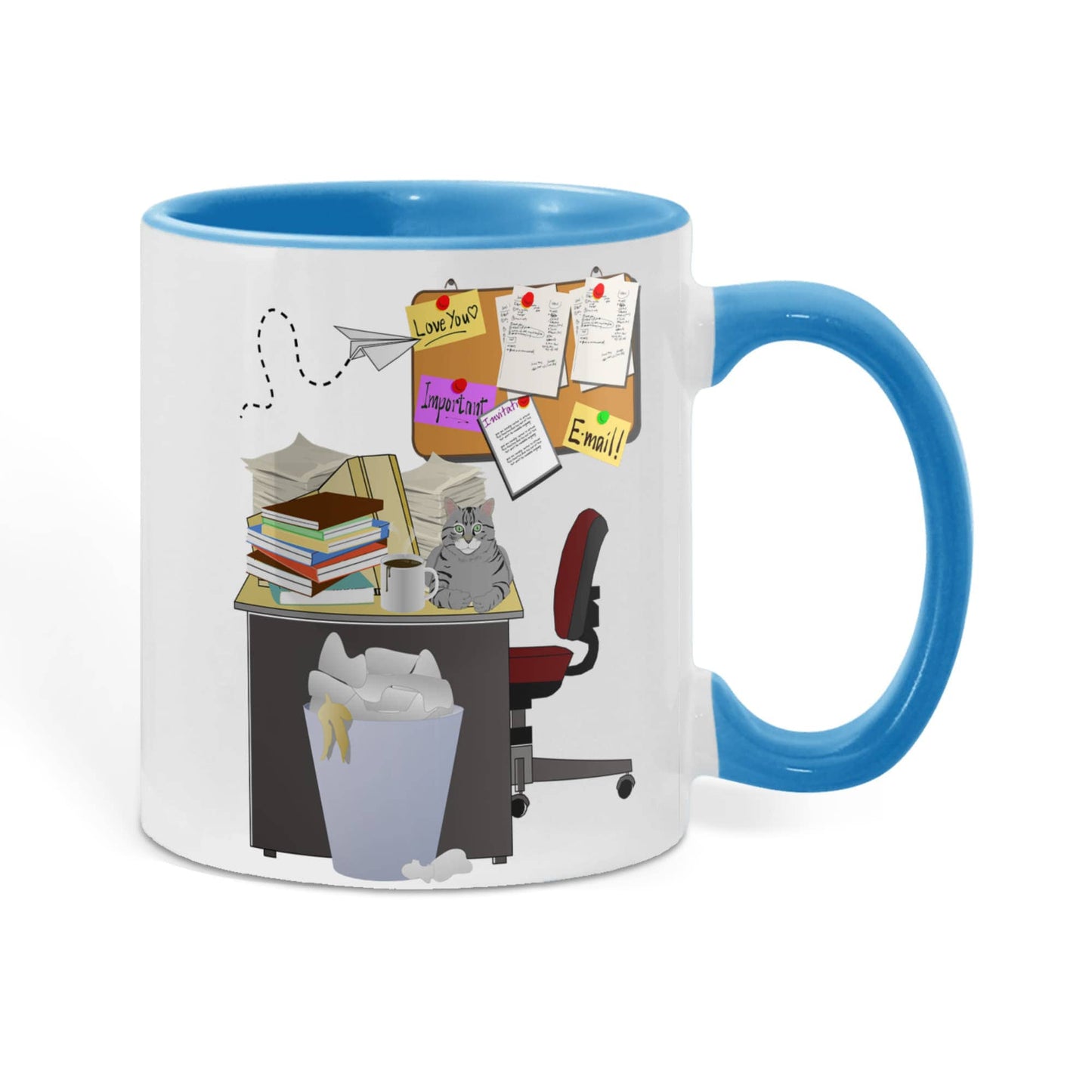 Cluttered Desk Is a Sign of Genius Mug – Funny Office Coffee Mug – 11oz 15oz  Two Tone Ceramic Mug Gift for Coworker Boss