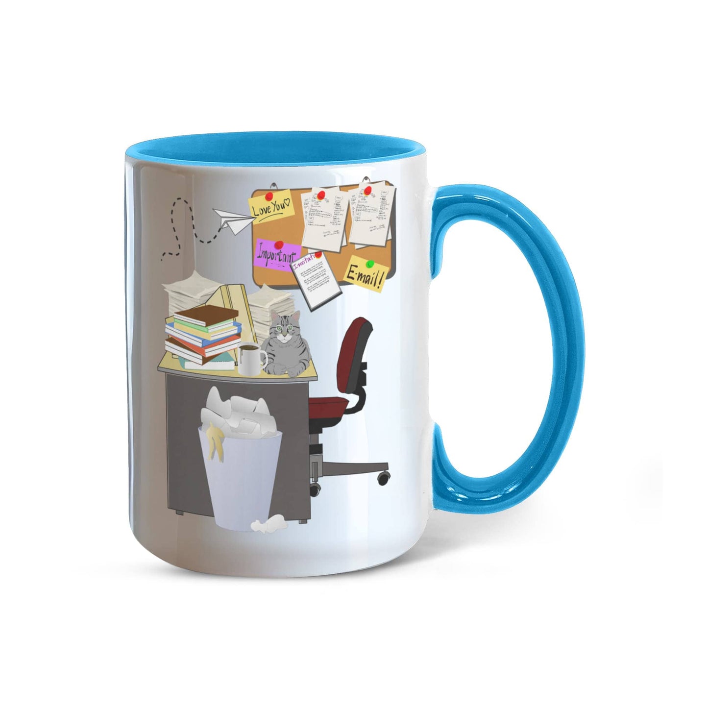 Cluttered Desk Is a Sign of Genius Mug – Funny Office Coffee Mug – 11oz 15oz  Two Tone Ceramic Mug Gift for Coworker Boss