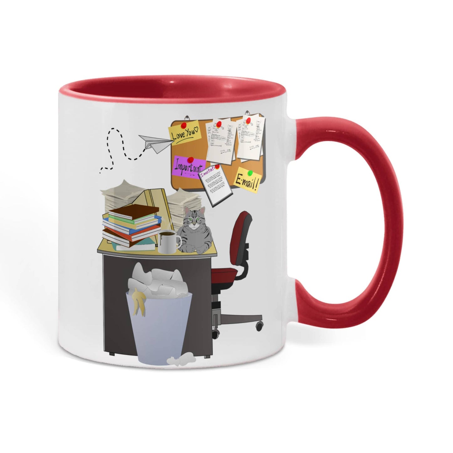Cluttered Desk Is a Sign of Genius Mug – Funny Office Coffee Mug – 11oz 15oz  Two Tone Ceramic Mug Gift for Coworker Boss