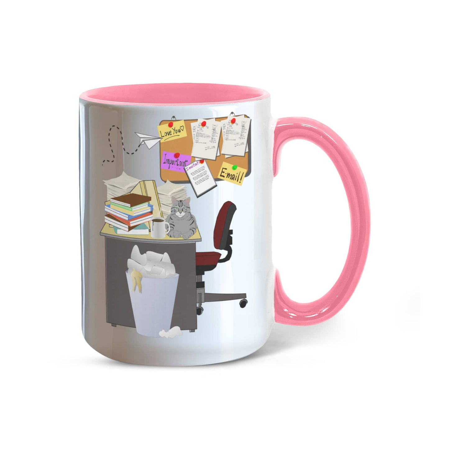 Cluttered Desk Is a Sign of Genius Mug – Funny Office Coffee Mug – 11oz 15oz  Two Tone Ceramic Mug Gift for Coworker Boss