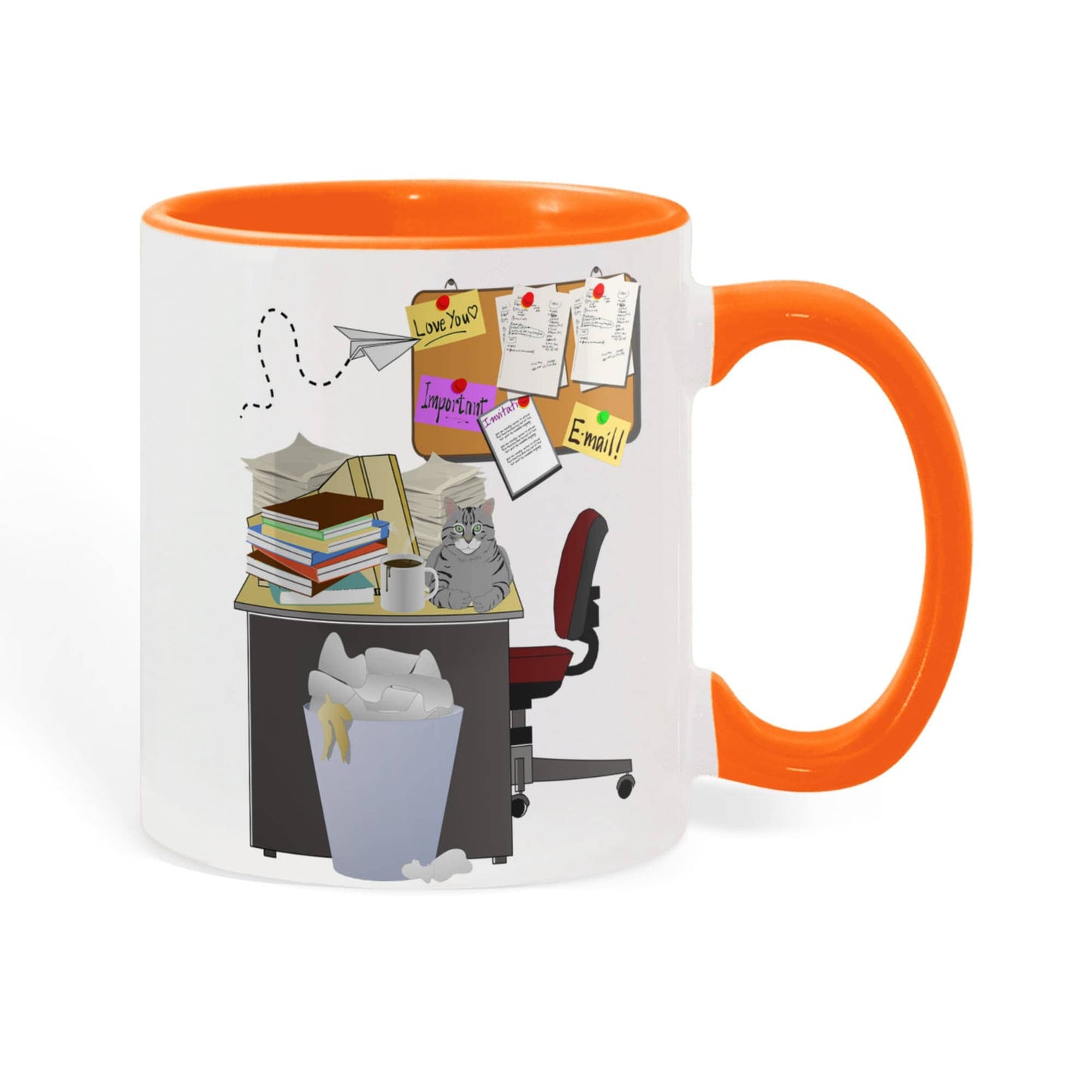 Cluttered Desk Is a Sign of Genius Mug – Funny Office Coffee Mug – 11oz 15oz  Two Tone Ceramic Mug Gift for Coworker Boss