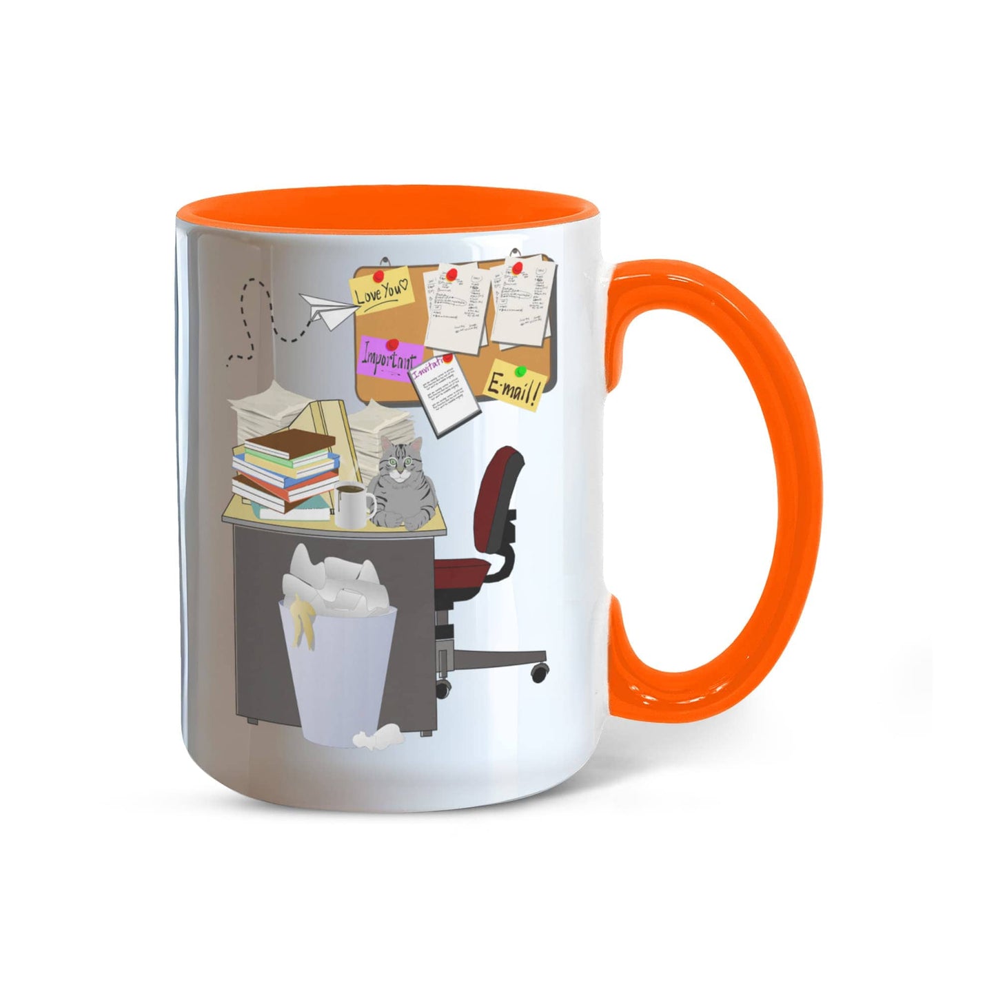 Cluttered Desk Is a Sign of Genius Mug – Funny Office Coffee Mug – 11oz 15oz  Two Tone Ceramic Mug Gift for Coworker Boss