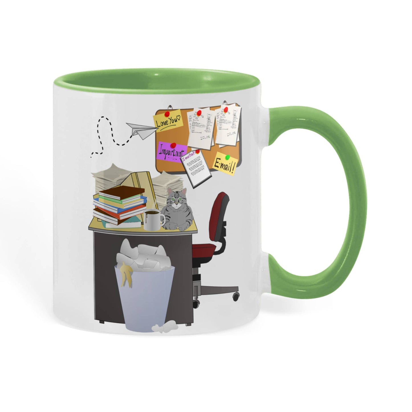 Cluttered Desk Is a Sign of Genius Mug – Funny Office Coffee Mug – 11oz 15oz  Two Tone Ceramic Mug Gift for Coworker Boss