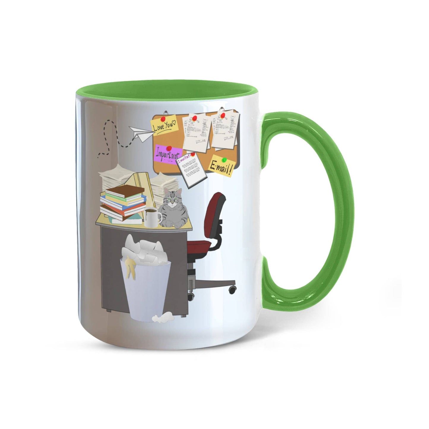 Cluttered Desk Is a Sign of Genius Mug – Funny Office Coffee Mug – 11oz 15oz  Two Tone Ceramic Mug Gift for Coworker Boss