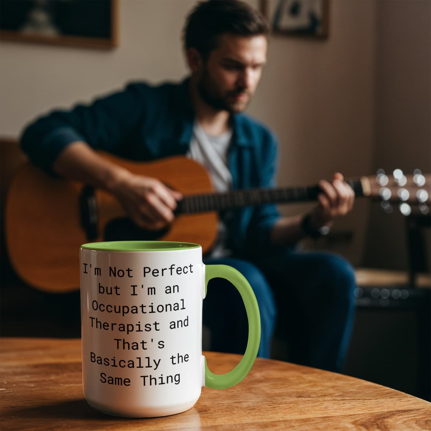 Occupational Therapist Funny Two Tone Coffee Mug – “I'm Not Perfect But I'm an Occupational Therapist” – OT Appreciation Gift Mug