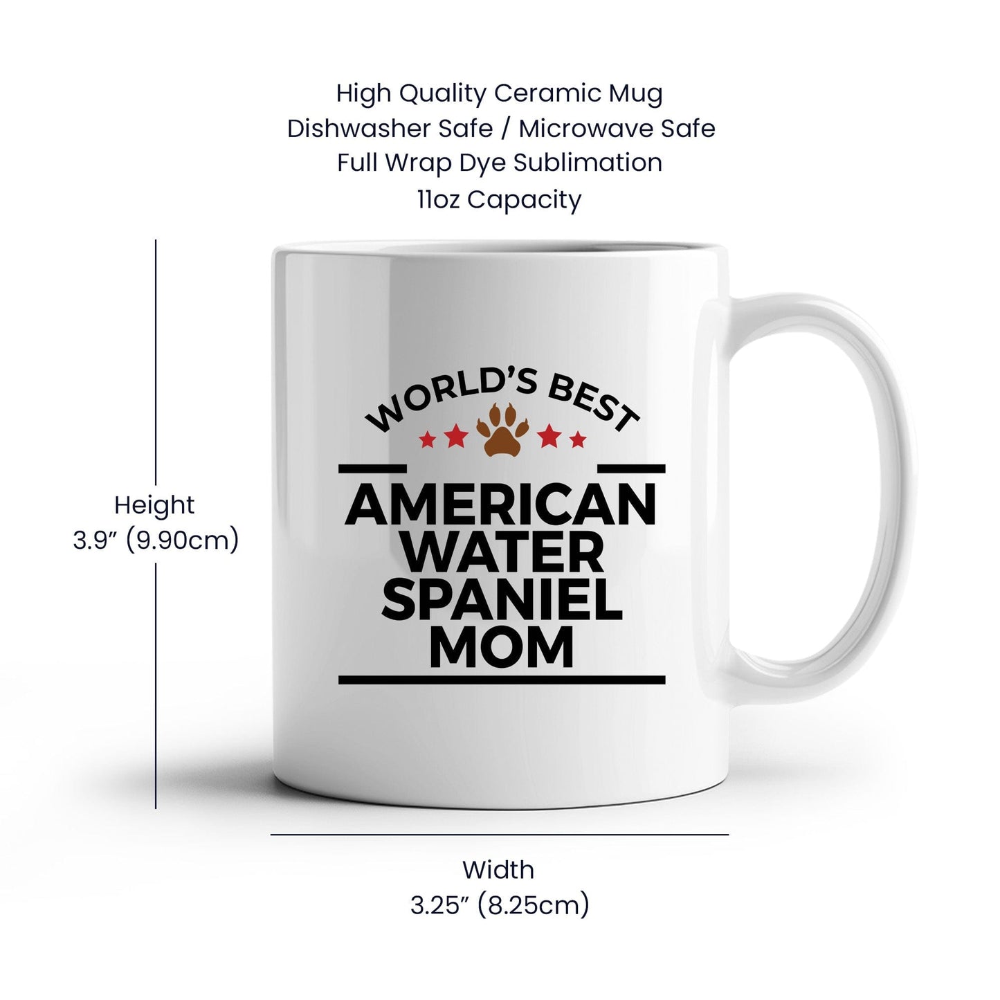 American Water Spaniel World's Best Dog Mom Ceramic Coffee Mug