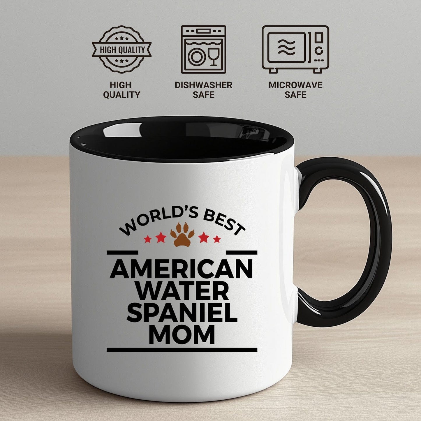 American Water Spaniel World's Best Dog Mom Ceramic Coffee Mug