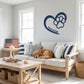 Personalized Puppy Love Metal Wall Art – Custom Dog Paw Heart Sign – Pet Name Metal Decor – Dog Lover Gift – Indoor Outdoor Steel Sign