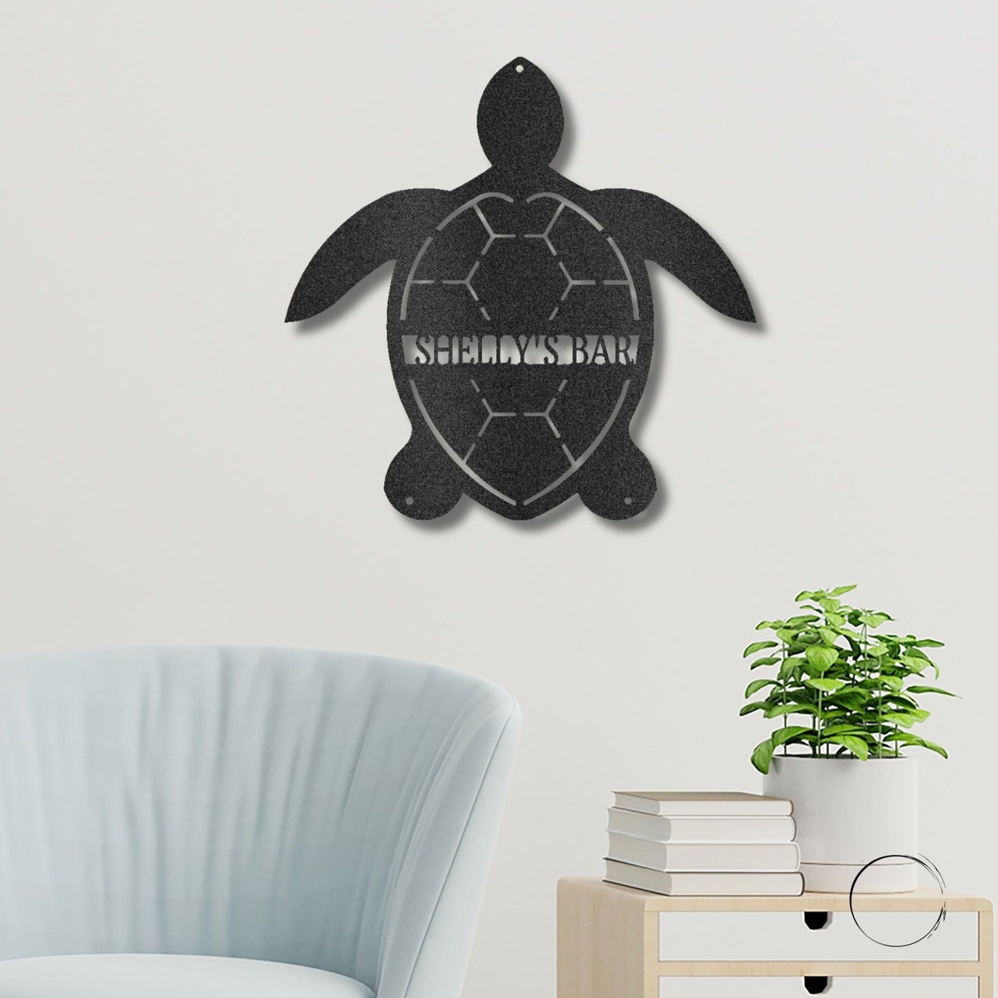 Sea Turtle Personalized Metal Art Wall Sign