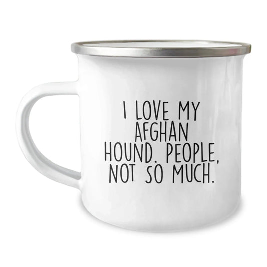 Afghan Hound Dog Lover Camping Mug, Funny Gift for Afghan Hound Dog Owners, Christmas Unique Presents from Friends and Family