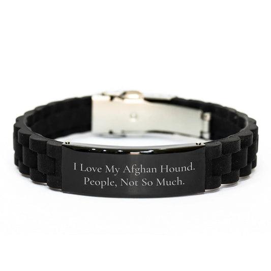 Funny Afghan Hound Dog Lover's Glide lock Clasp Bracelet for Valentine's Unique Gifts from Friends to Family Members, Inspirational Dog Mom