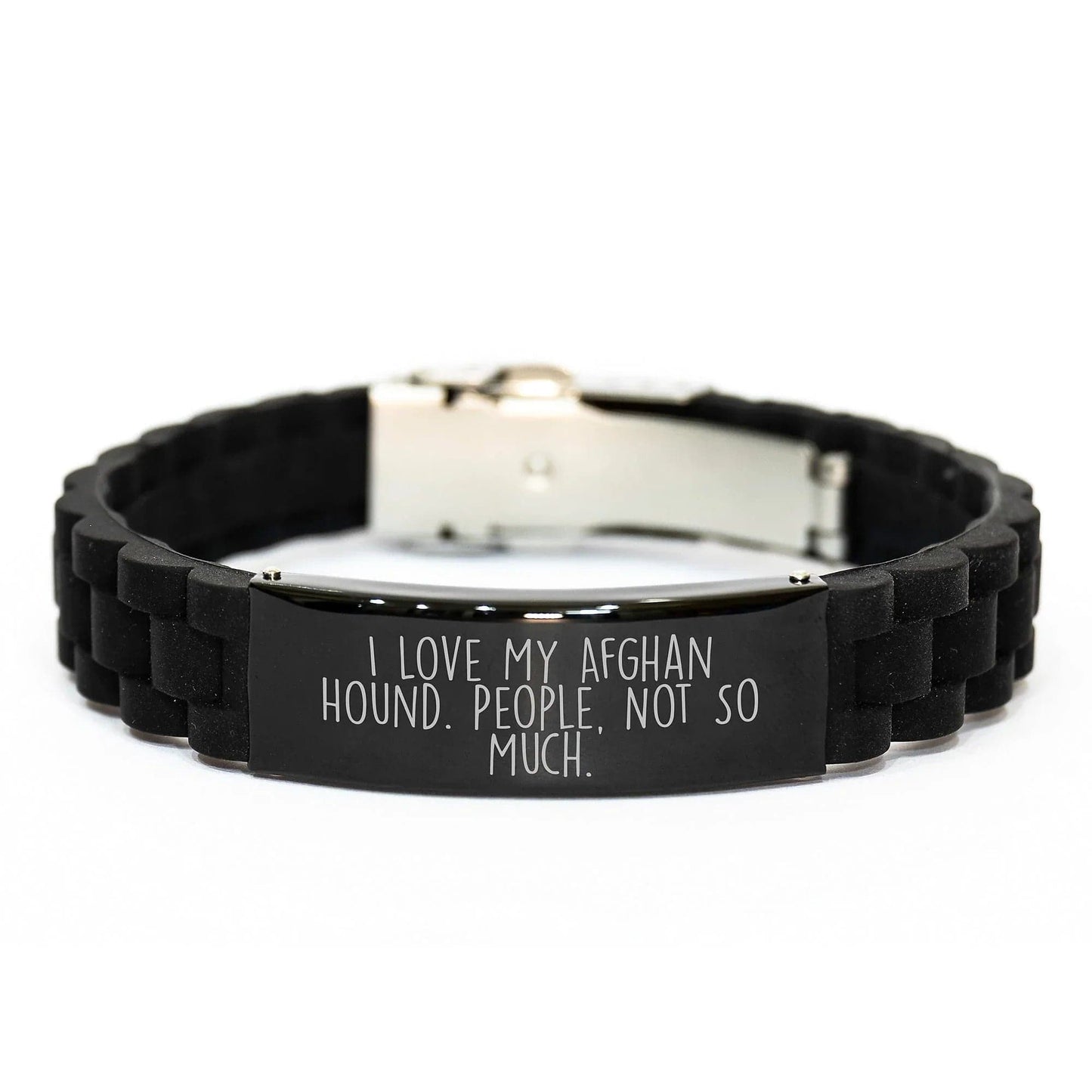 Funny Afghan Hound Dog Lover Gifts from Men to Friends, Unique Christmas Memorable Presents for Afghan Hound Dog Enthusiasts, Glide lock Clasp Bracelet