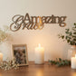 Amazing Grace Metal Wall Art Sign – Christian Steel Scripture Decor