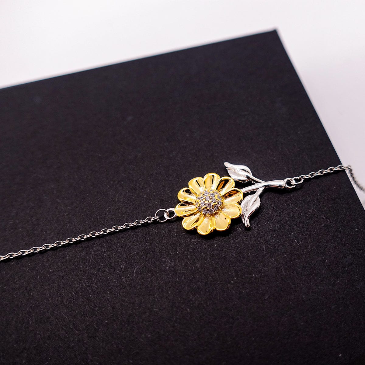 Mom Sunflower Bracelet – Sterling Silver with 18K Gold-Plated Petals – Sentimental Mother’s Day, Birthday, or Christmas Gift with Heartfelt Message Card - My Friend and Confidante