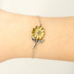 Mom Sunflower Bracelet – Sterling Silver with 18K Gold-Plated Petals – Sentimental Mother’s Day, Birthday, or Christmas Gift with Heartfelt Message Card - My Friend and Confidante