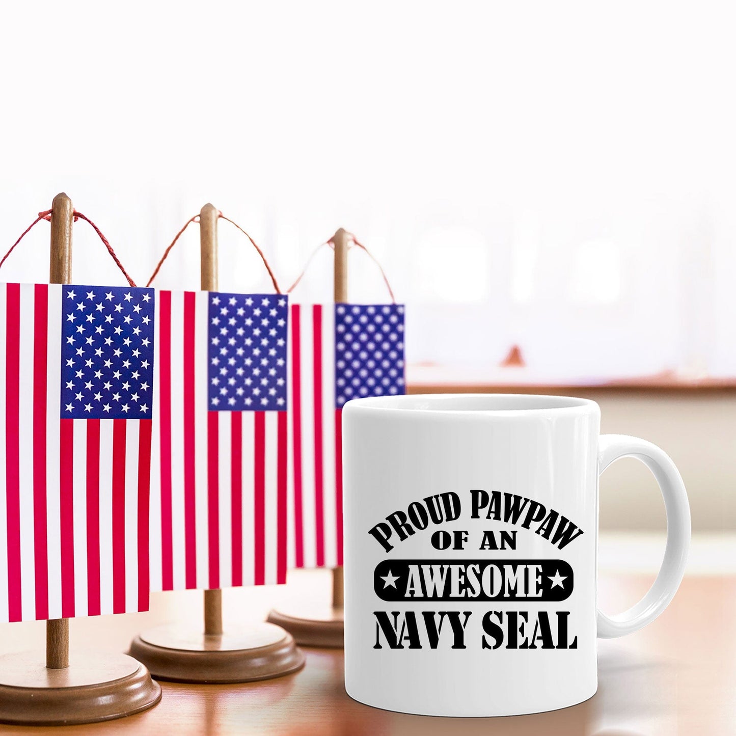 Proud PawPaw of a Navy Seal Ceramic Coffee Mug