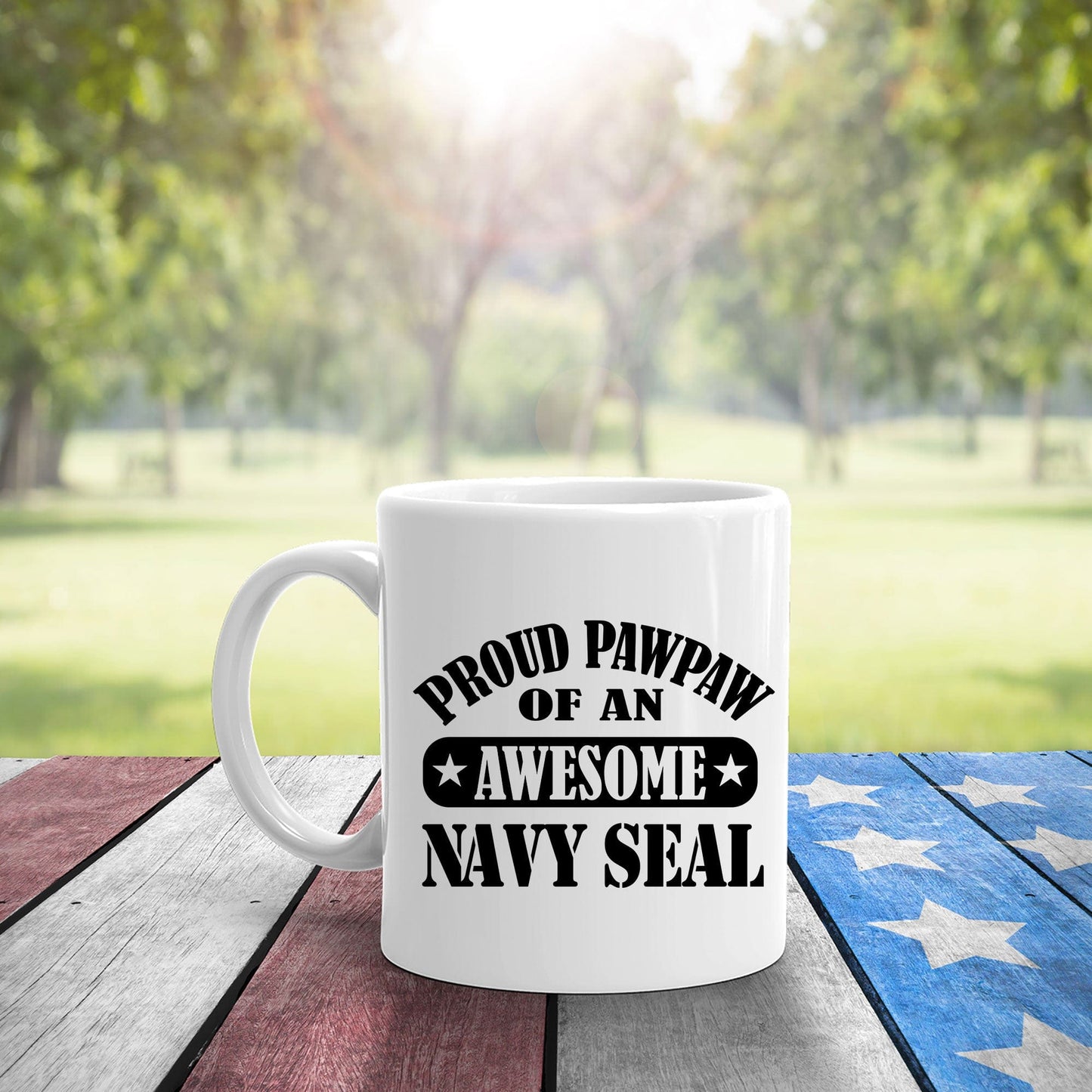 Proud PawPaw of a Navy Seal Ceramic Coffee Mug