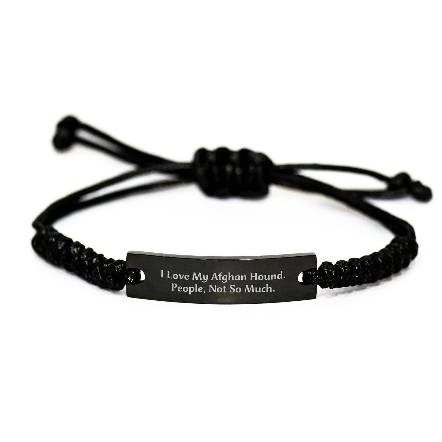 Funny Afghan Hound Dog Gifts for Men, Women, Friends, Family - Rope Bracelet Christmas Unique Presents from Loved Ones