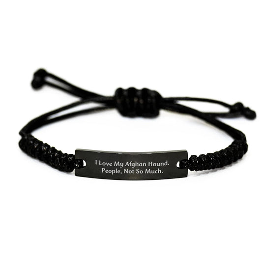 Funny Afghan Hound Dog Gifts for Men, Women, Friends, Family - Rope Bracelet Christmas Unique Presents from Loved Ones