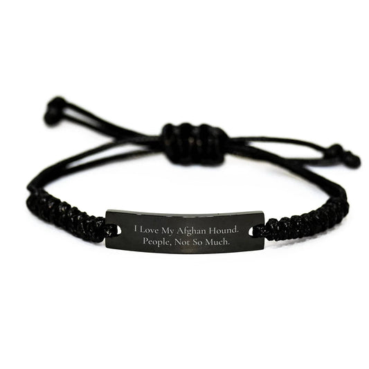 Funny Afghan Hound Dog Rope Bracelet Gifts from Family for Friends on Valentine's