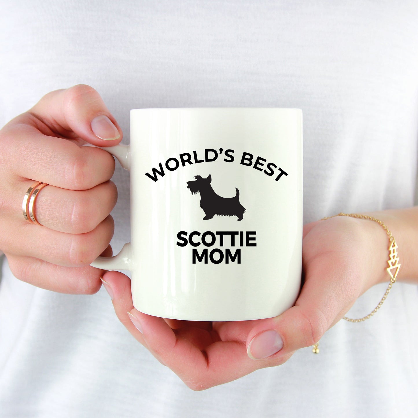 Scottie Mom Mug School Mascot Scottish Terrier Dog Lover Gift White Ceramic Coffee Cup